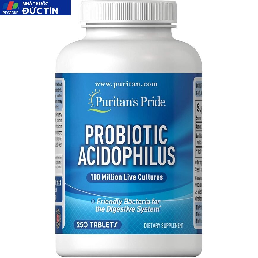 Viên uống men vi sinh lợi khuẩn Puritan's Pride Probiotic Acidophilus 100 viên 17 vitaminloikhuan3