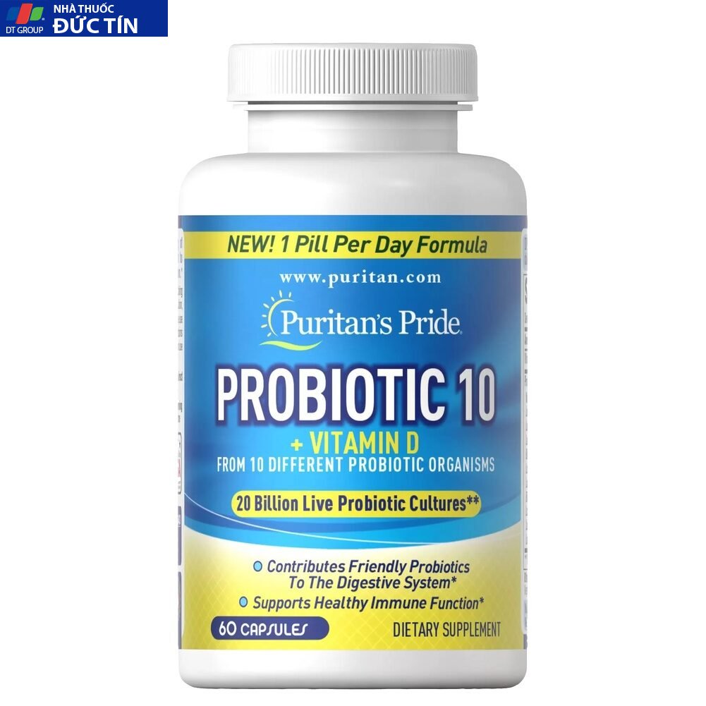 Viên uống men vi sinh lợi khuẩn Puritan's Pride Probiotic Acidophilus 100 viên 16 vitaminloikhuan4