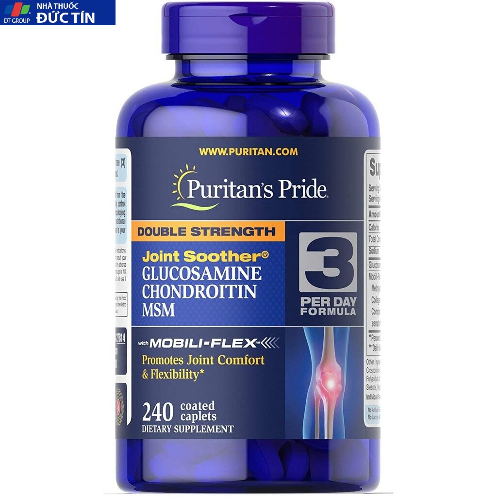 Viên Uống Hỗ Trợ Xương Khớp Glucosamine Chondroitin MSM Puritan's Pride Của Mỹ 240 viên 11