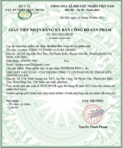 PENIRUM PRO+ Viên Uống Hỗ Trợ Tăng Cường Sinh Lý Nam Chính Hãng 14 giay chung nhan vien uong sinh ly penirum pro 1 700x700 1