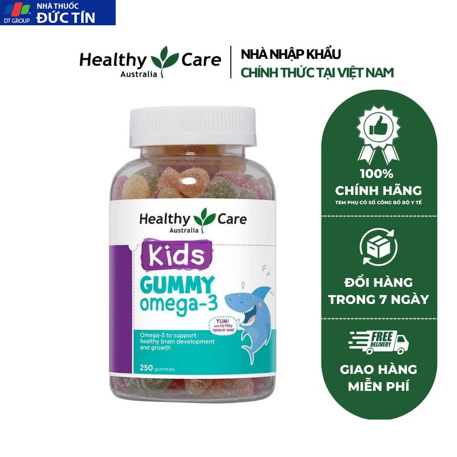 Kẹo dẻo tăng thị lực phát triển trí não Healthy Care Kids Gummy Omega-3 250 viên 17 keodeo1