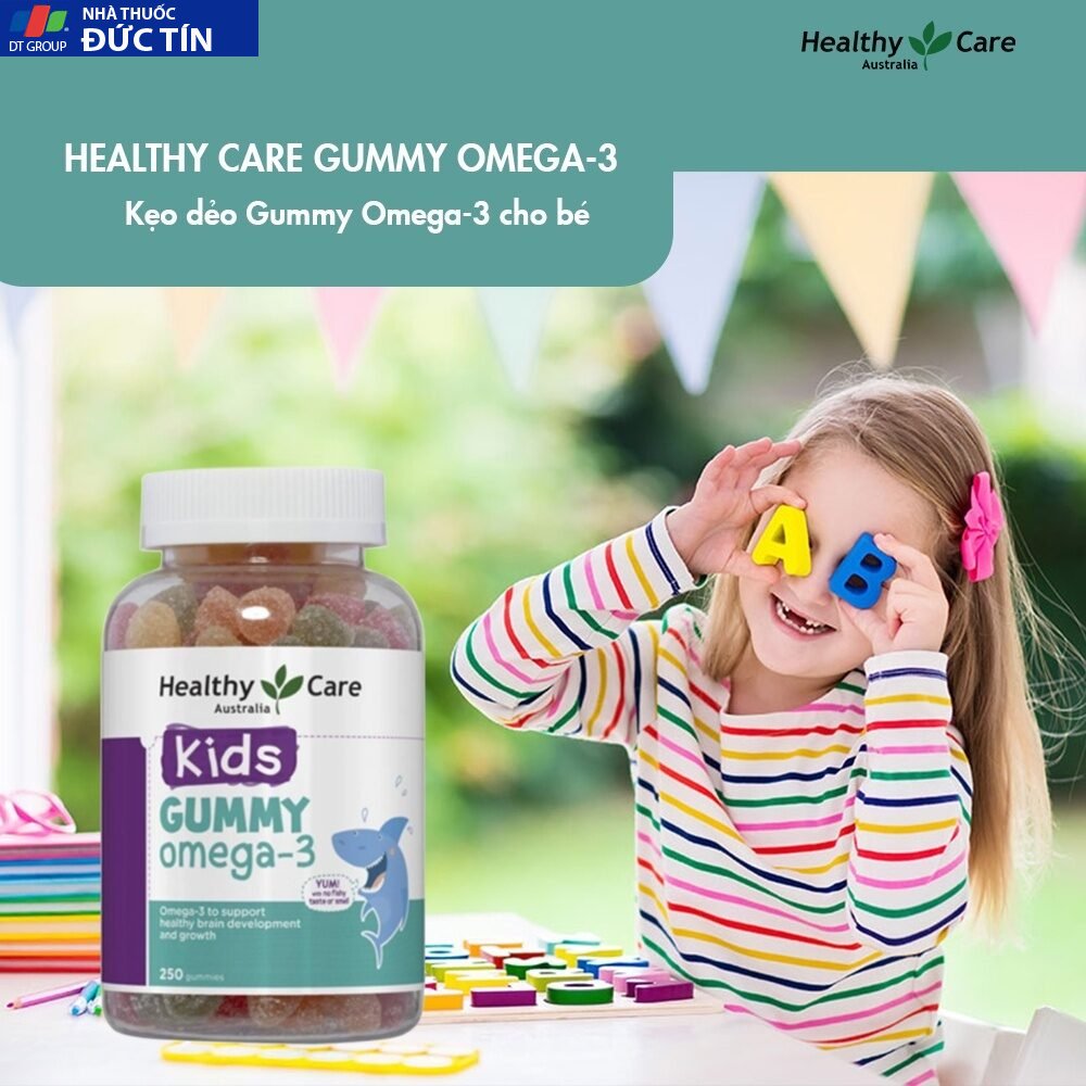 Kẹo dẻo tăng thị lực phát triển trí não Healthy Care Kids Gummy Omega-3 250 viên 13 keodeo4