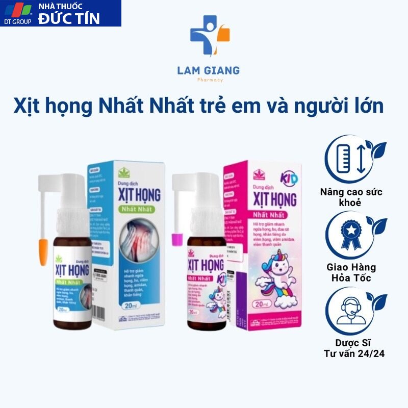 Xịt họng nhất nhất trẻ em và xịt họng nhất nhất người lớn hỗ trợ giảm ho,giảm rát họng 16 nhat1 1