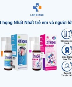 Xịt họng nhất nhất trẻ em và xịt họng nhất nhất người lớn hỗ trợ giảm ho,giảm rát họng
