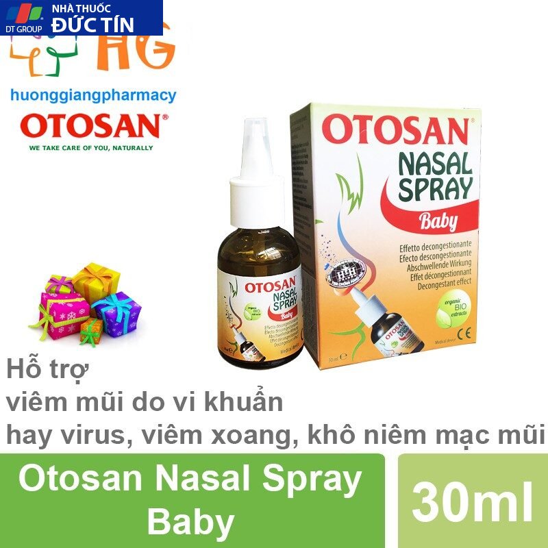 Xịt mũi cho bé Otosan Nasal Spray Baby viêm mũi dị ứng viêm xoang làm sạch khoang mũi thông mũi Lọ 30ml 26 otan4