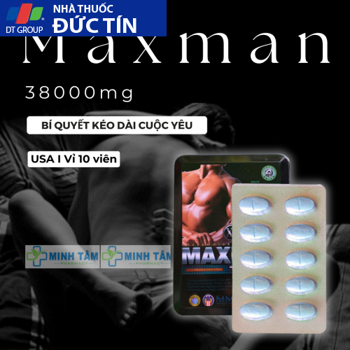 Viên Uống Cường Dương Maxman 3800mg Chính Hãng - Tăng Cường Sinh Lý Phái Mạnh 23 vien uong cuong duong maxman 3800 10 vien my chinh hang co tot khong 500x500 1