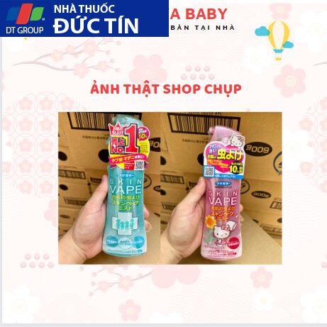 Chai xịt chống bôi muỗi đốt Skinvape, lọ sịt đuổi côn trùng nội địa Nhật Bản cho bé 24