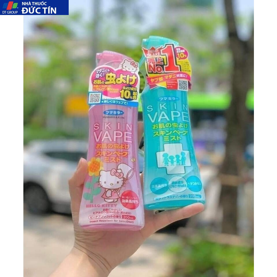 Chai xịt chống bôi muỗi đốt Skinvape, lọ sịt đuổi côn trùng nội địa Nhật Bản cho bé 18