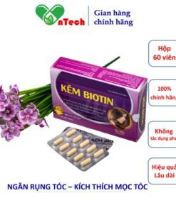 Alternative view of Viên uống bổ sung kẽm GOLDWINGS Kẽm Biotin Giúp tóc chắc khỏe ngăn gãy rụng làm sáng đẹp làn da hộp 30v