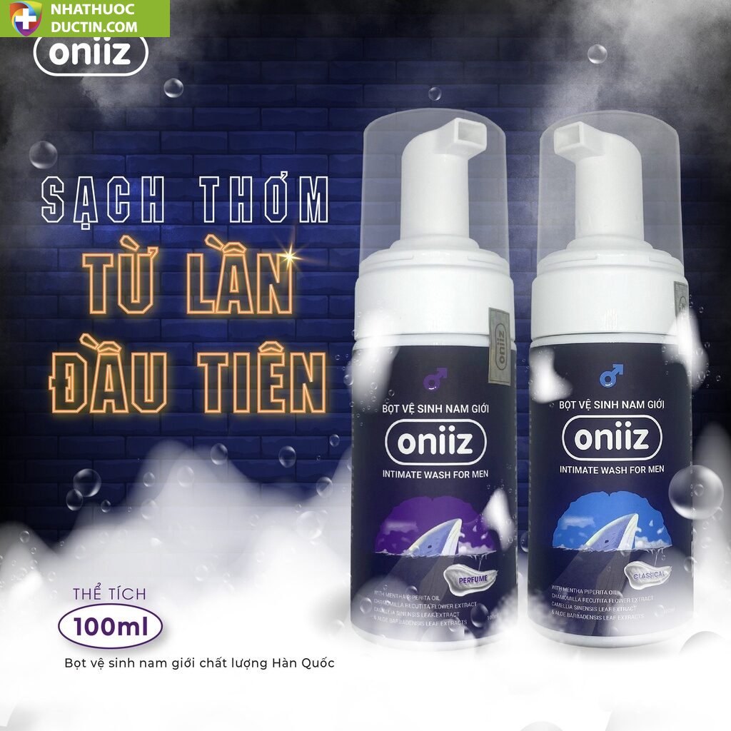 Bọt vệ sinh nam giới Oniiz Dung dịch nam tạo bọt (Hương nước hoa) 100ml 26 botvessinh2