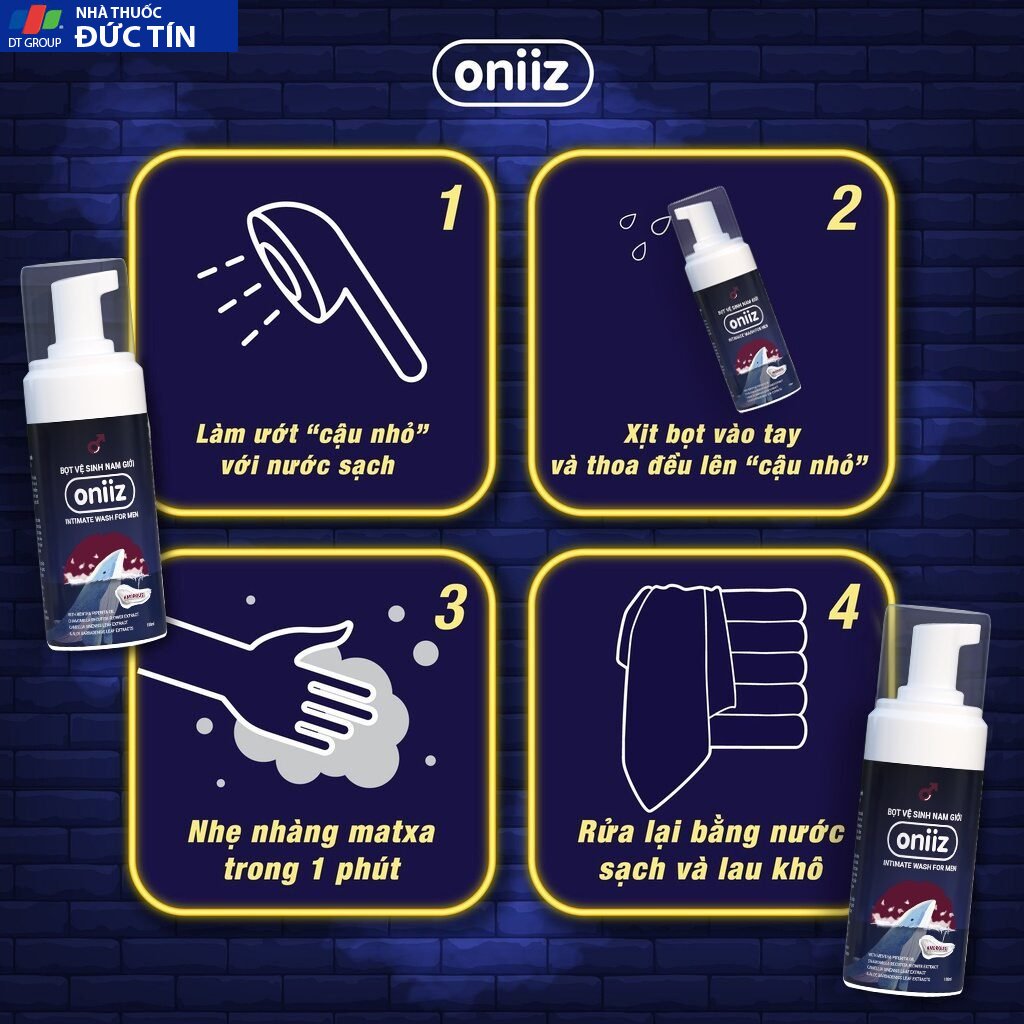 Dung dịch vệ sinh nam giới tạo bọt oniiz hương nước hoa unisex Amorous 100ml 29 botvessinh9