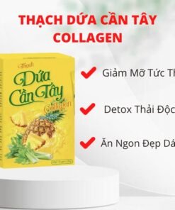 Thạch dứa cần tây Collagen giảm cân cấp tốc an toàn detox đẹp da