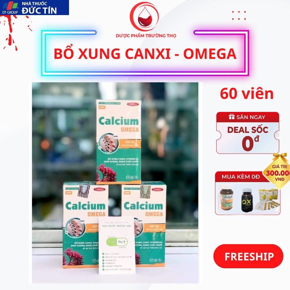 Viên uống Calcium Omega bổ xung Canxi , Bổ xung canxi cho trẻ bị còi xương ,Hỗ trợ tăng chiều cao , Chắc khỏe xương khớp 25 canxi1 1