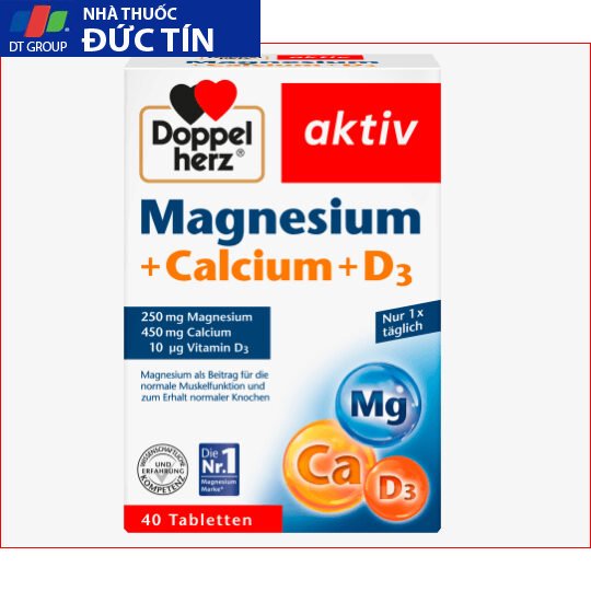 Magnesium Calcium D3 hộp 40 viên của Đức 2