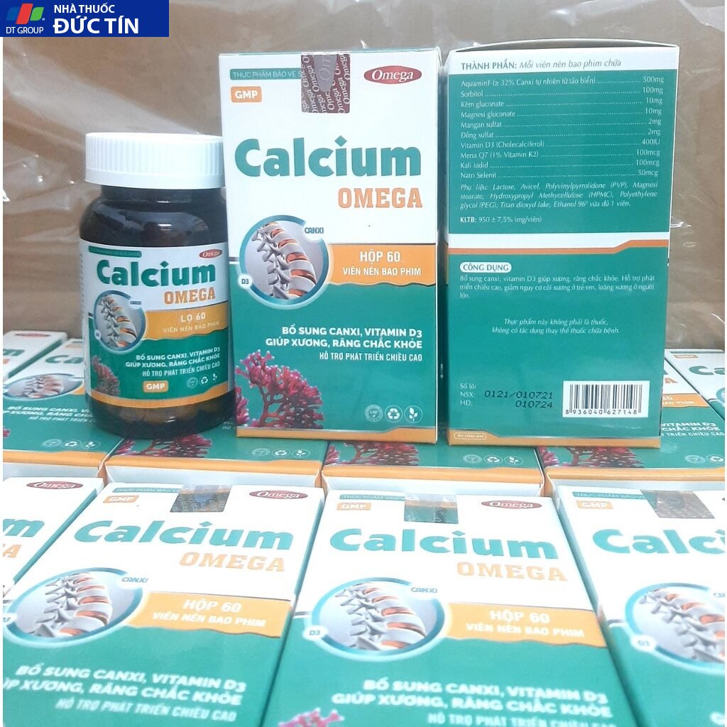 Viên uống Calcium Omega bổ xung Canxi , Bổ xung canxi cho trẻ bị còi xương ,Hỗ trợ tăng chiều cao , Chắc khỏe xương khớp 21 canxi3 2