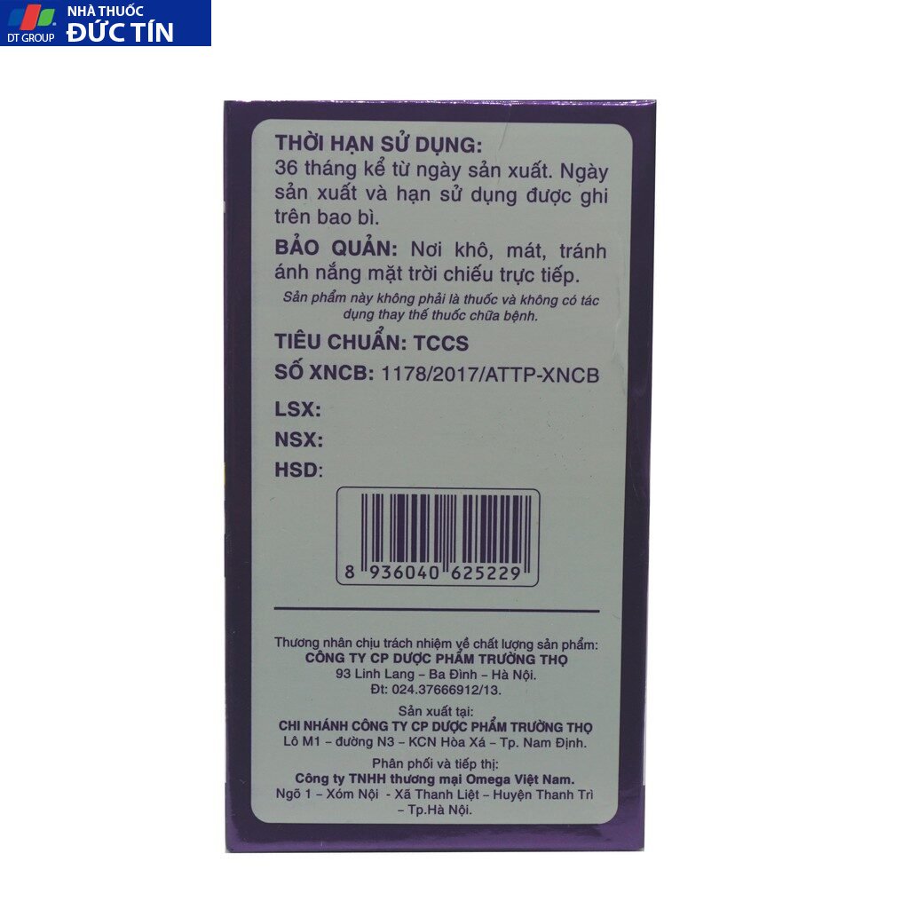 Thực phẩm bảo vệ sức khỏe Calci New D3 & K2 giúp bổ sung Canxi ,Trường Thọ hộp 60 viên 18