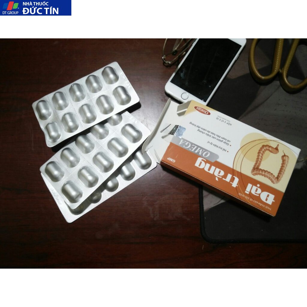 Đại tràng Omega , Người viêm đại tràng cấp và mãn tính ,Viêm đại tràng co thắt ,Đại tràngcho đường tiêu hóa khỏe,hộp 30v 16 daitrang9