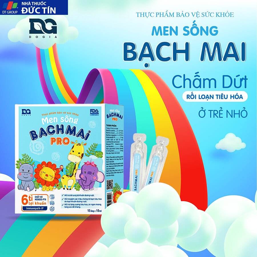 Men sống bạch mai Pro Men vi sinh cho bé tiêu chảy,Táo bón,Rối loạn tiêu hóa với 6 tỷ lợi khuẩn, Chính hãng Đỗ Gia 29 dogia1