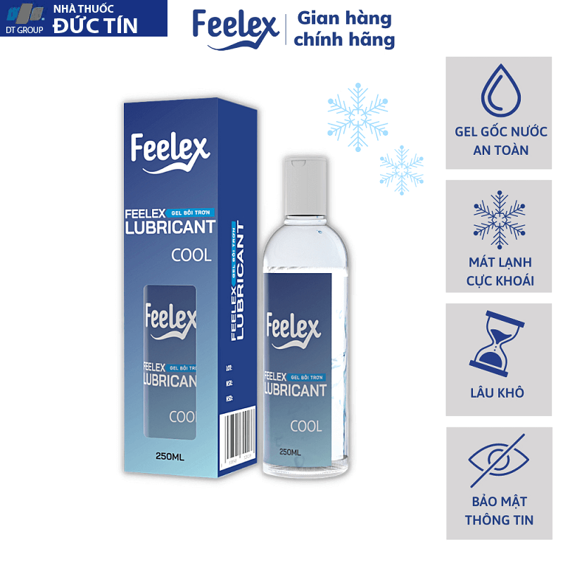 Gel bôi trơn quan hệ Feelex Lubricant Cool cảm giác ấm, lạnh, siêu trơn, nhiều mùi hương 24 geltron1 1