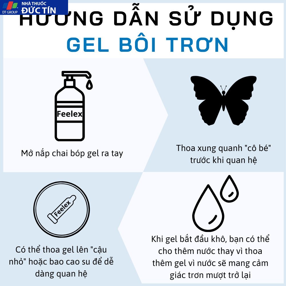 Gel bôi trơn quan hệ Feelex Lubricant Cool cảm giác ấm, lạnh, siêu trơn, nhiều mùi hương 18 gelttron8