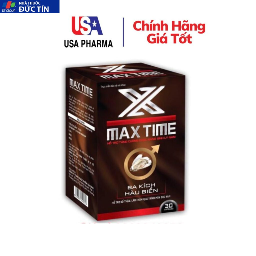 Viên ba kích hàu biển MAXTIME bổ thận nam, tăng cường chức năng sinh lý nam giới Lọ 30 viên 8
