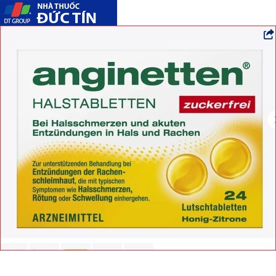 Kẹo ngậm anginetten hộp 24 viên của Đức 2 keongamduc