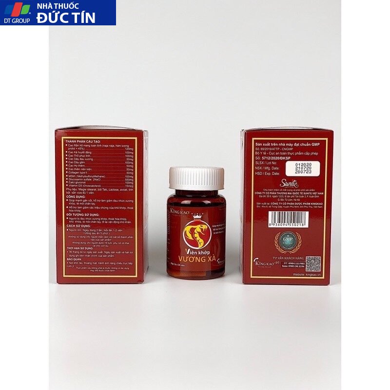 Hỗ trợ xương khớp viêm khớp thoái hoá khớp thoát vị đĩa đệm VIÊN KHỚP VƯƠNG XÀ 120 viên 16 khopvuong4