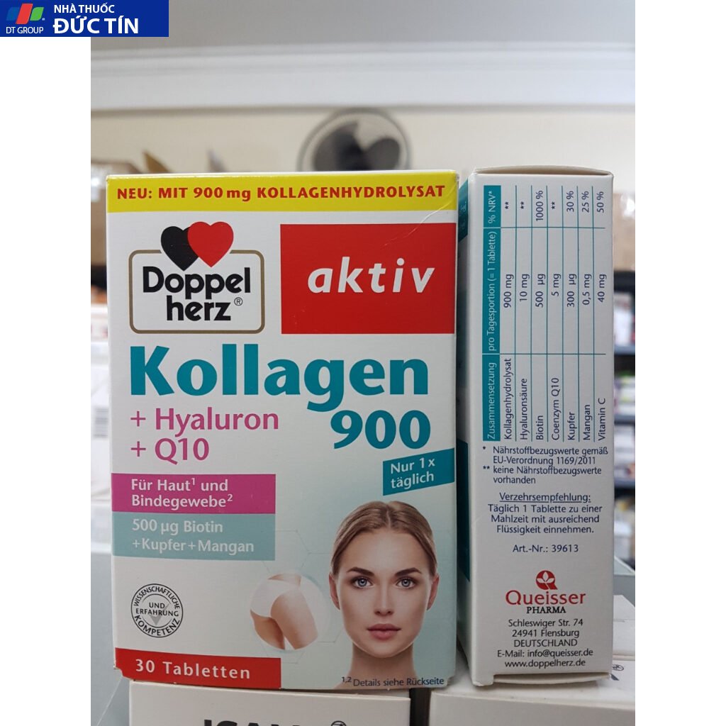 Hàng Đức Kollagen 900 hộp 30 viên 2 kolagen900