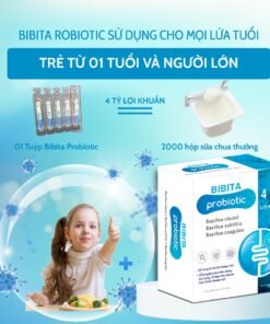 Men vi sinh Bibita Probiotic,Men vi sinh 4 tỷ lợi khuẩn hỗ trợ giảm đau bụng,rối loạn tiêu hoá do loạn khuẩn ruột