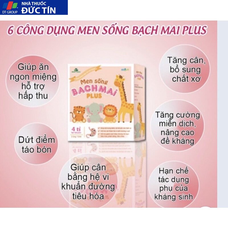 MEN SỐNG BẠCH MAI PLUS (chính hãng hộp 15 ống 10ml) 4 men3 1