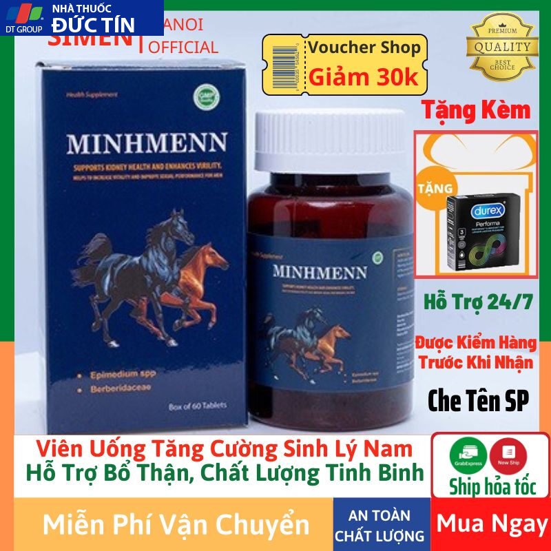 Viên Uống Minh Men Tăng Cường Sinh Lý Nam Giới Hỗ Trợ Bổ Thận Tráng Dương Tăng Cường Sinh Lực Phái Mạnh An Toàn Sức Khỏe 27 minhmen1