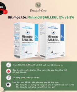 Xịt mọc tóc Minoxidil Bailleul 2% và 5% giảm rụng tóc và kích mọc tóc dành cho nam và nữ 60ml của Pháp 13 moctocphap2