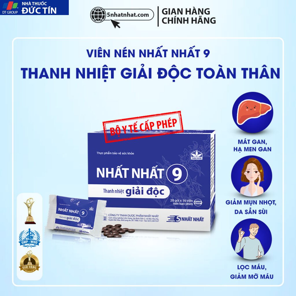Thanh Nhiệt Giải Độc Toàn Thân,Nhất Nhất 9, Hỗ Trợ Tăng Chức Năng Gan, bổ thận, dưỡng tim, lọc máu, giảm mỡ trong máu 21 nhatnhat1 1