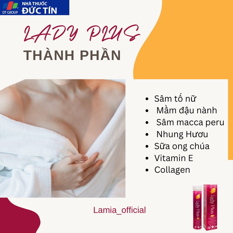 Viên nở ngực LADY PLUS GOLD ( bản cao cấp ) tăng vòng 1 hồng nhũ hoa hiệu quả an toàn hộp 20 viên 19 nonguc4