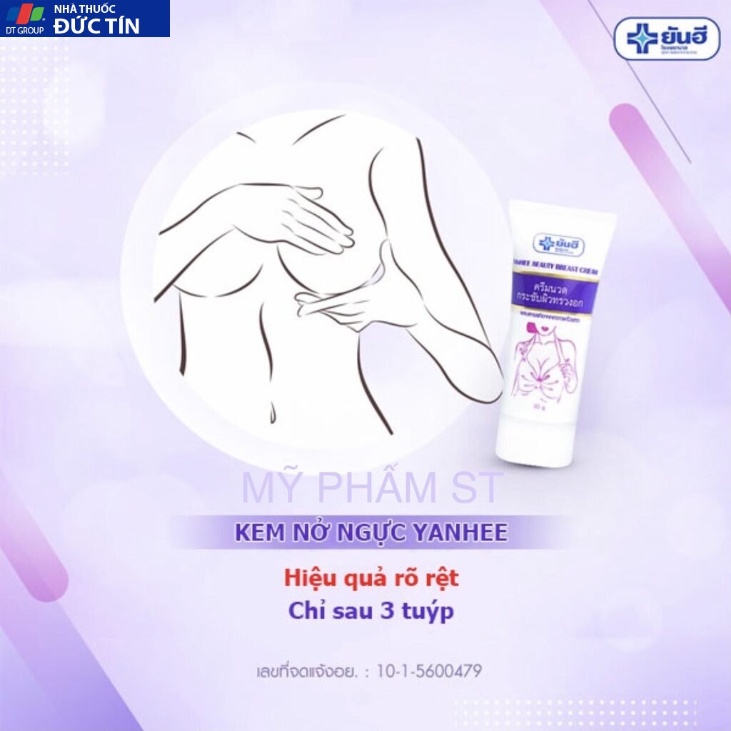 Kem làm nở ngực săn chắc ngực yanhee Breast Thái Lan Tăng kích thước vòng 1 chống chảy xệ giảm thâm nhũ hoa dưỡng da 29 nongucthai4