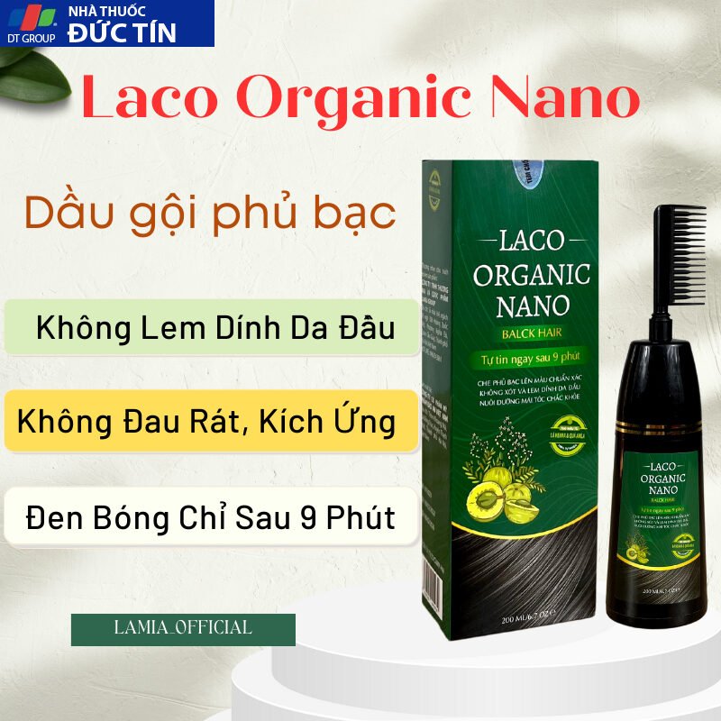 DẦU GỘI PHỦ BẠC LACO ORGANIC NANO NHANH HIỆU QUẢ CHỈ SAU 9 PHÚT ( CHÍNH HÃNG ) 1 DẦU GỘI PHỦ BẠC LACO ORGANIC NANO NHANH HIỆU QUẢ CHỈ SAU 9 PHÚT ( CHÍNH HÃNG )