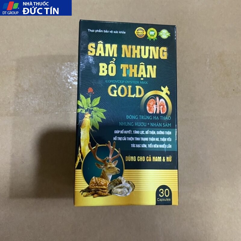Viên uống SÂM NHUNG BỔ THẬN GOLD,Sâm nhung bổ thận Cordycep Oyster Max Gold 30 viên giúp bổ thận nam nữ 18 samnhung3 1