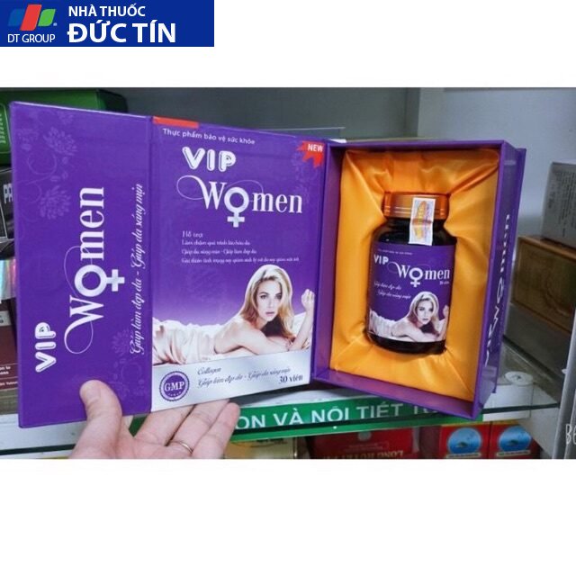 Viên uống SINH LÝ NỮ Vip Women,Hộp 30 viên Giúp cải thiện nội tiết tố nữ, tăng sinh lý giảm khô hạn, đẹp da 25 vipmen4