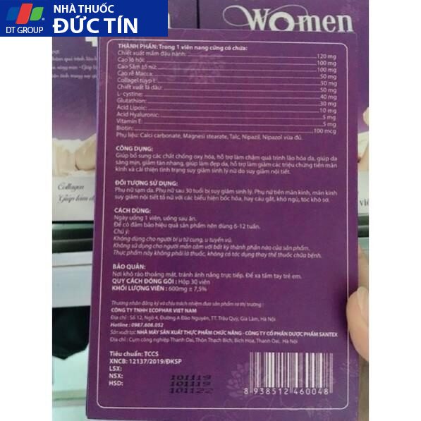 Viên uống SINH LÝ NỮ Vip Women,Hộp 30 viên Giúp cải thiện nội tiết tố nữ, tăng sinh lý giảm khô hạn, đẹp da 23 vipmen6