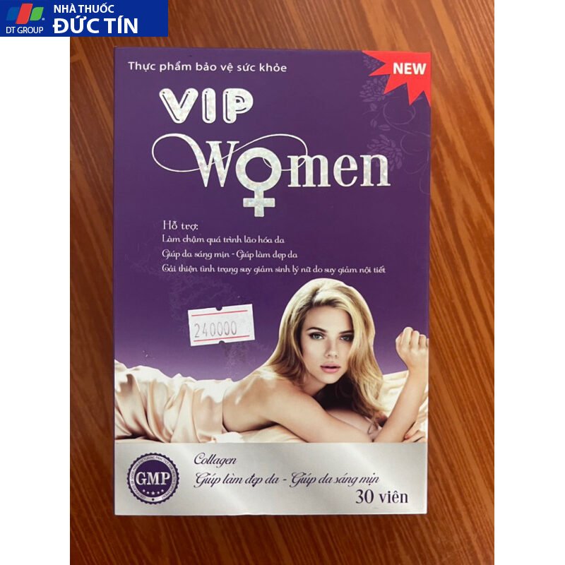 Viên uống SINH LÝ NỮ Vip Women,Hộp 30 viên Giúp cải thiện nội tiết tố nữ, tăng sinh lý giảm khô hạn, đẹp da 21 vipmen8