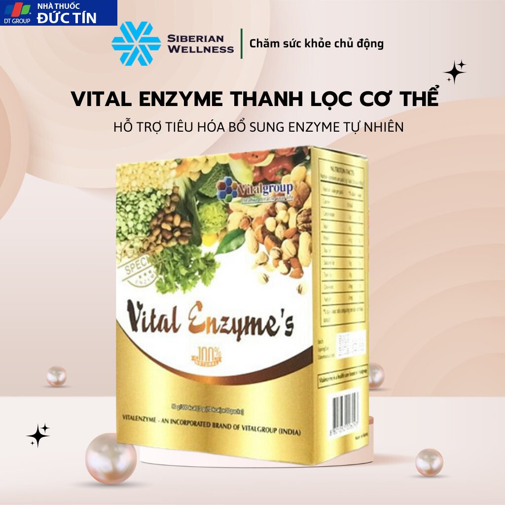 Vital enzym, thanh lọc cơ thể CỬA SỔ VÀNG hỗ trợ tiêu hóa bổ sung Enzyme tự nhiên 30 vitavine9