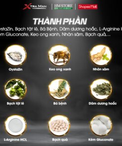Xtraman Black ,Viên sủi cải thiện sinh lý nam giới, xuất tinh sớm, Kéo dài thời gian quan hệ, chống xuất tinh sớm 15 xtraman6