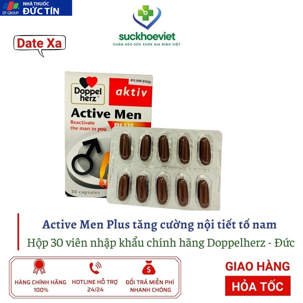 Active Men Plus Doppelherz tăng cường sinh lý nam hộp 30 viên 16 active1 1