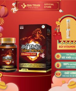 Bổ thận sâm nhung Ginseng Gold hỗ trợ bổ thận tráng dương tăng cường sinh lực nam giới lọ 30 viên
