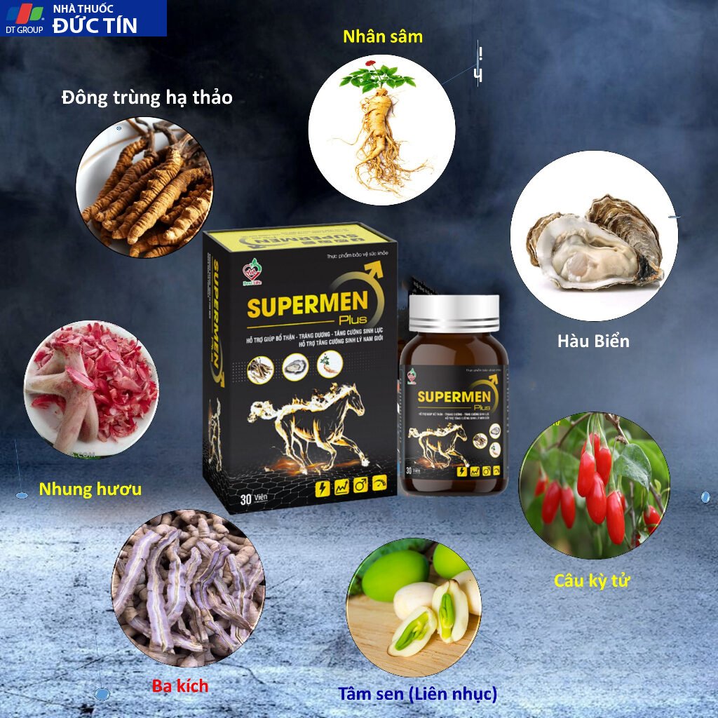 Tăng cường sinh lý Best Life SUPERMEN PLUS Cải thiện yếu sinh lý xuất tinh sớm rối loạn cương dương combo 02 hộp 21 bothan2 2