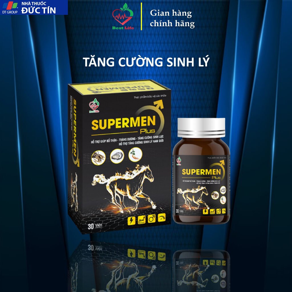 Tăng cường sinh lý Best Life SUPERMEN PLUS Cải thiện yếu sinh lý xuất tinh sớm rối loạn cương dương combo 02 hộp 19 bothan4 2