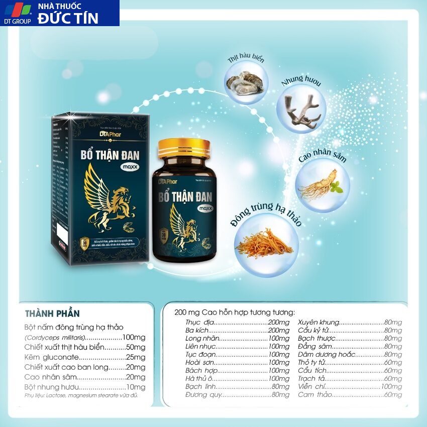 Tăng cường sinh lý nam nữ Bổ thận đan Maxx kéo dài thời gian QH cải thiện tình trạng tiểu đêm Hộp 30 viên 8 bothan4 6