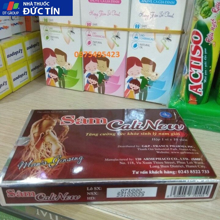 Tăng cường sinh lý hiệu quả Sâm Cali New - Bổ thận ,Tăng cường sức khoẻ sinh lý nam giới an toàn - Hộp To 2 vỉ x 10 viên 18 cali6