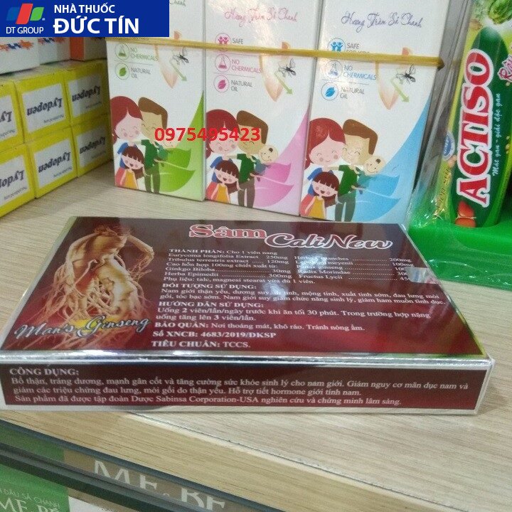 Tăng cường sinh lý hiệu quả Sâm Cali New - Bổ thận ,Tăng cường sức khoẻ sinh lý nam giới an toàn - Hộp To 2 vỉ x 10 viên 17 cali7