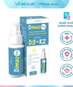 D3 K2 dạng xịt hỗ trợ tăng chiều cao Valens Dimao Pro Spray D3K2 25ml